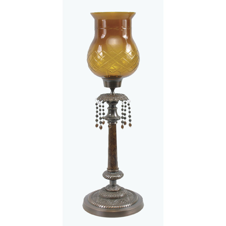 Oak & bird brass hurricane